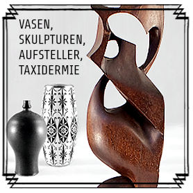 Vasen, Skulpturen, Aufsteller, Taxidermie
